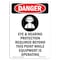 Signmission OSHA Sign, Eye & Hearing Protection, 24in X 18in Decal, 18" W, 24" H, Portrait, OS-DS-D-1824-V-1220 OS-DS-D-1824-V-1220 - alternate 1